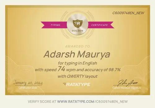 RataType Certification